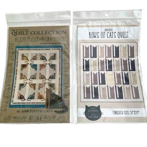Cat Themed Quilt Patterns Lot of 2
